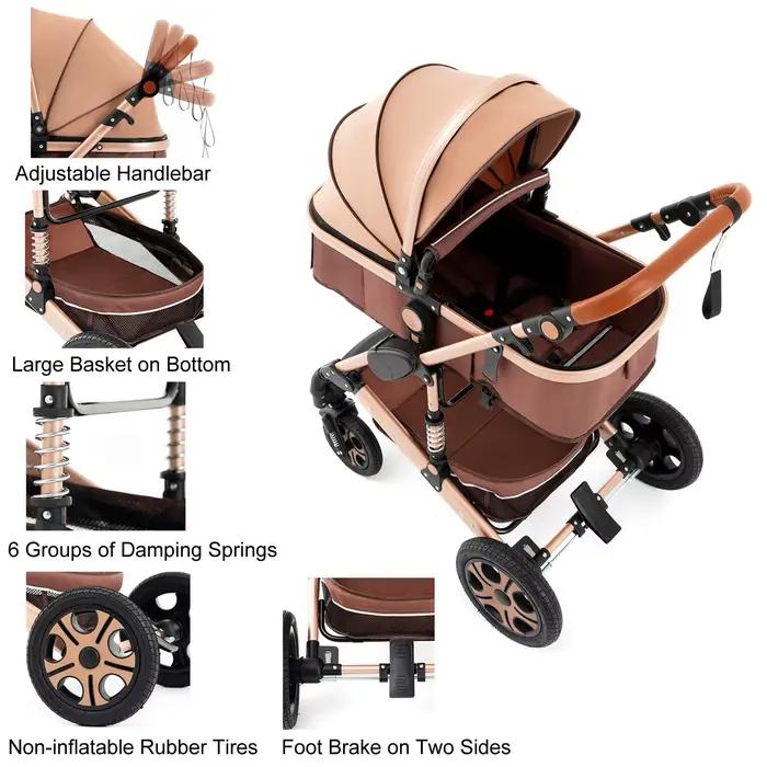 Siège auto combiné pour poussette bébé