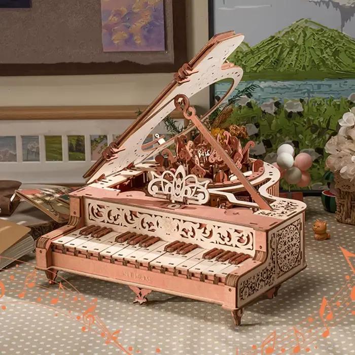 Puzzle 3D Mini Time Piano en bois pour enfants et adultes construction musical occasion cadeau anniversaire noel
