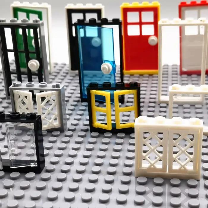MOC maison portes fenêtres blocs de construction pièces ville amis
