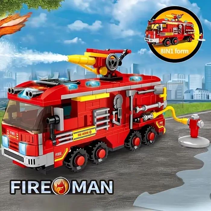 Ensemble de construction de caserne de pompiers | Jouet