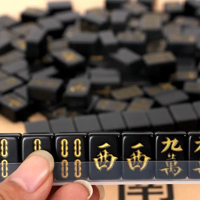 Jeu de Mahjong portable de 144 pièces