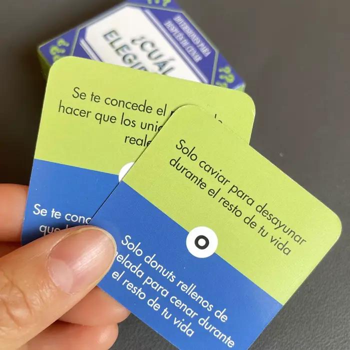 Cartes de jeu espagnoles de taille mini "Nom qui mot!" Jeu de cartes de réunion de famille, 50 pièces, jeu de Camping