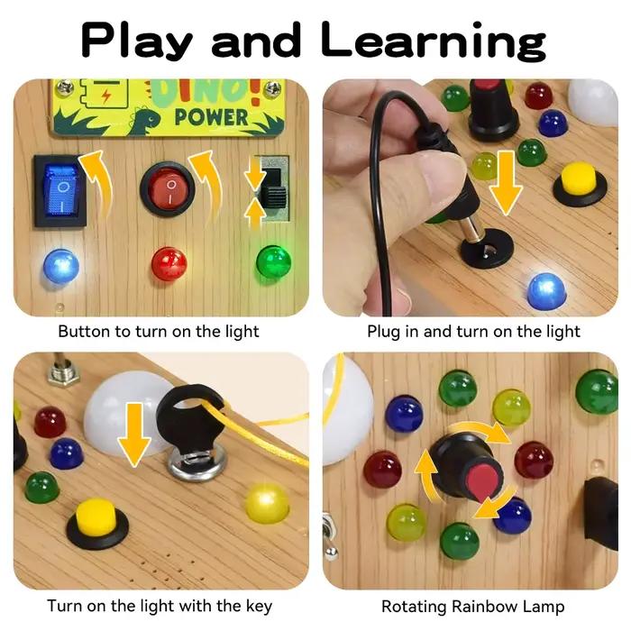 Tableau d'alimentation de commutateur de simulation de lumière LED pour enfants