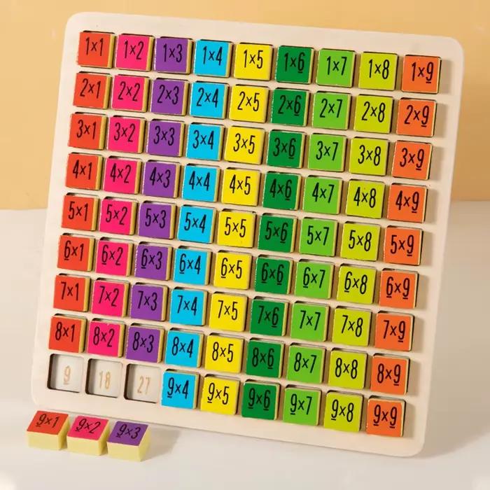 Jeu de société de Table de Multiplication en bois