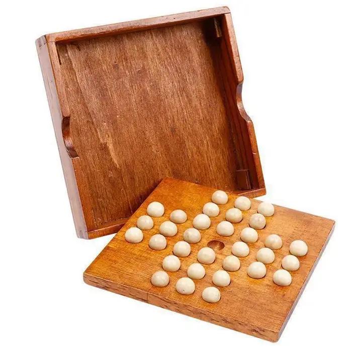 Jeu de société classique de solitaire à pions pour un joueur, stratégie pour adultes et familles, divertissement en voyage, défi de puzzle mental