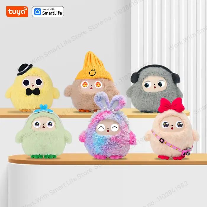Robot en peluche intelligent Tuya AI, animal de compagnie électronique interactif vocal, jouet compagnon aux yeux LED dynamiques, rechargeable par USB, cadeau pour tous les âges