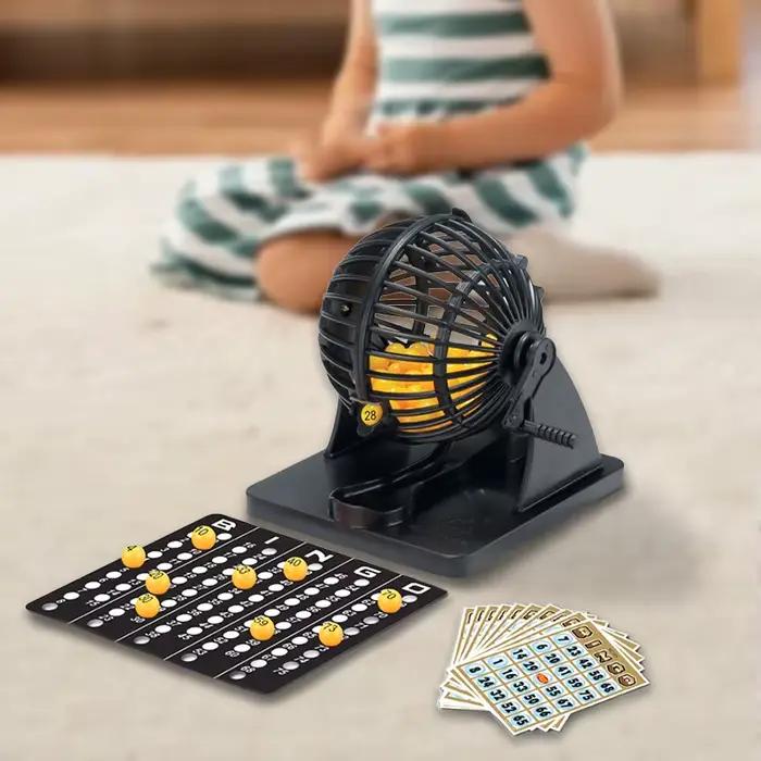 Machine de loterie de Bingo, piquets de balayage pour famille, grande fête, voyage, vacances, Bar, divertissement de groupe, jeu de société de table