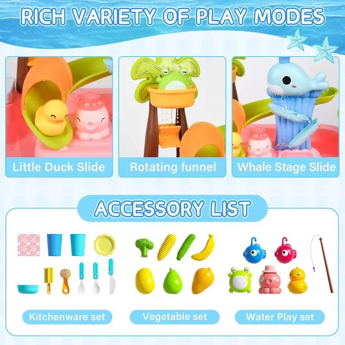Table de jeu pour enfants avec pompe à eau électrique