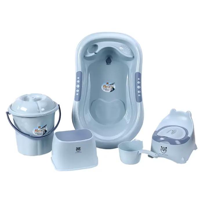 Ensemble de baignoire pour bébé 7 pièces avec tabouret antidérapant pour bains sécurisés et durables 0-24 mois occasions spéciales
