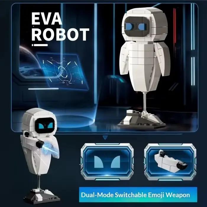 Modèle de robot à petites particules Wall-E Eve, kit de montage, figurine d'action, jouet éducatif pour garçon, jouet de collection, sans effets spéciaux