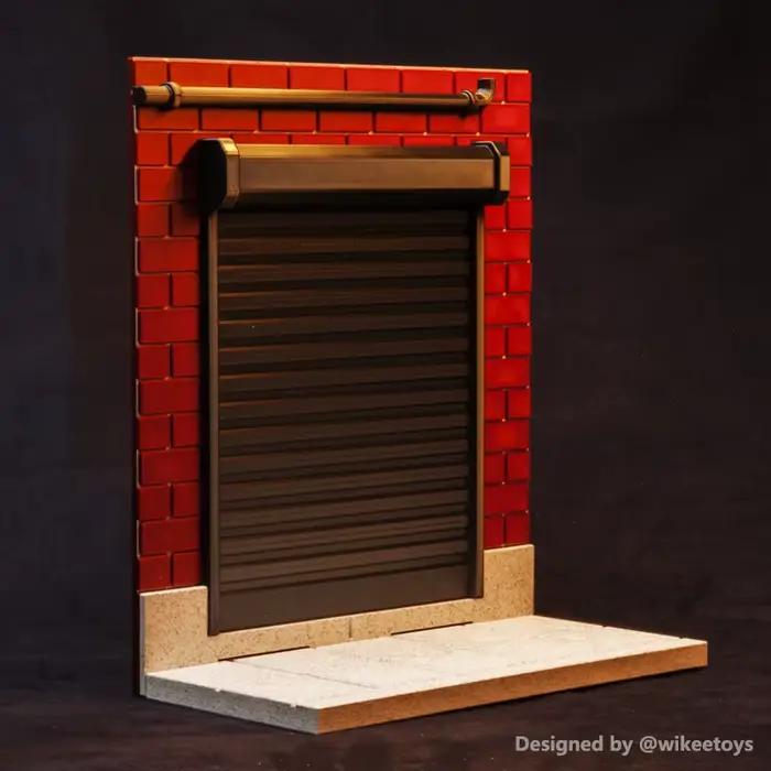 Wikeetoys – panneau de fond de plate-forme de scène de vue de rue américaine