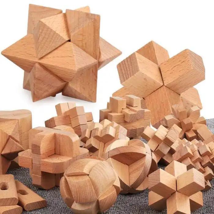 Cubes de logique Luban Lock pour enfants et adultes intelligents