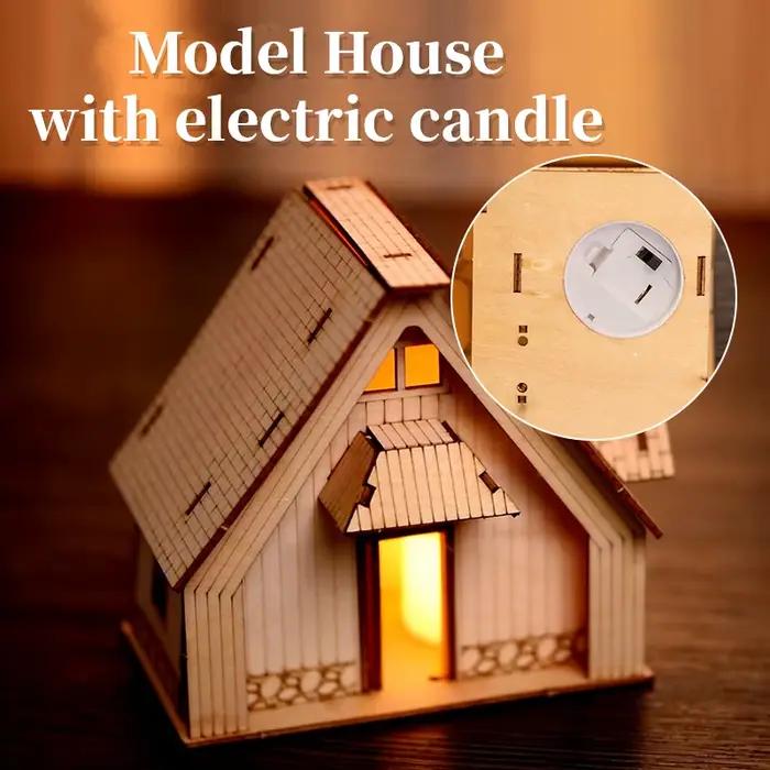 Kit de construction de maison miniature en bois à l'échelle 1:25