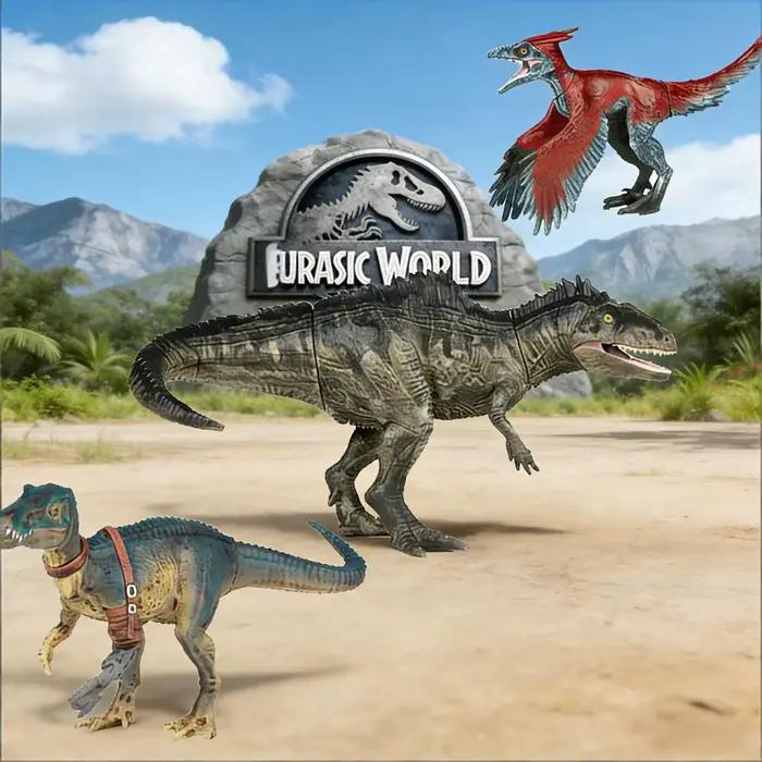 Figurines de dinosaures miniatures du monde jurassique