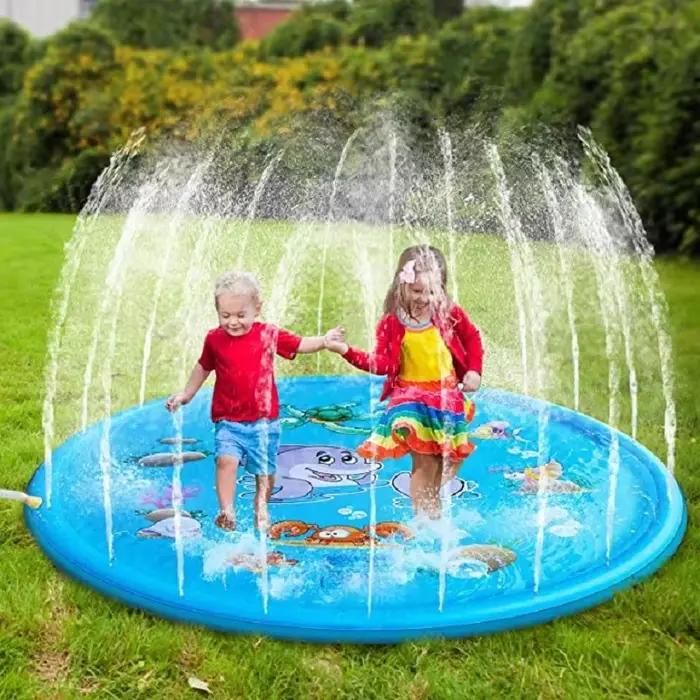Jet d'eau froide gonflable pour enfants pelouse extérieure été animal marin arroseur jeu coule tapis de jeu baignoire en polymères jouets de bain