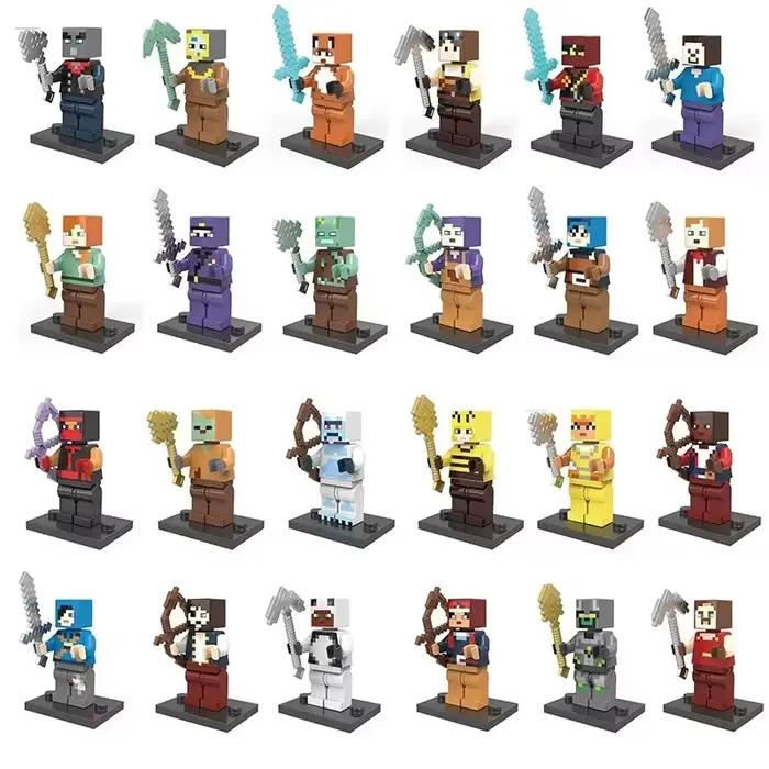 Jeu Minecraft blocs de construction Steve Creeper figurines assemblez bâtiments vert jouets pour enfants occasions spéciales