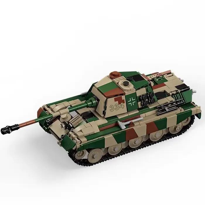 Modèle de tank Le Yi Building Tiger King Tank Toy Fighter Vehicle Model Éducateur Assemblage Anniversaire Cadeau Décoration Occasions Spéciales