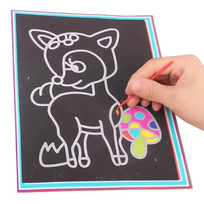 Peinture à gratter pour enfants