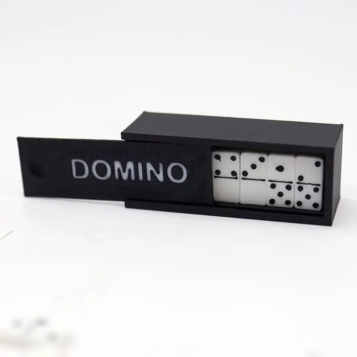 1 ensemble 1:12 accessoires pour maison de poupée modèle de dominos Miniature, jouet éducatif d'apprentissage, jeu de société de dominos à points