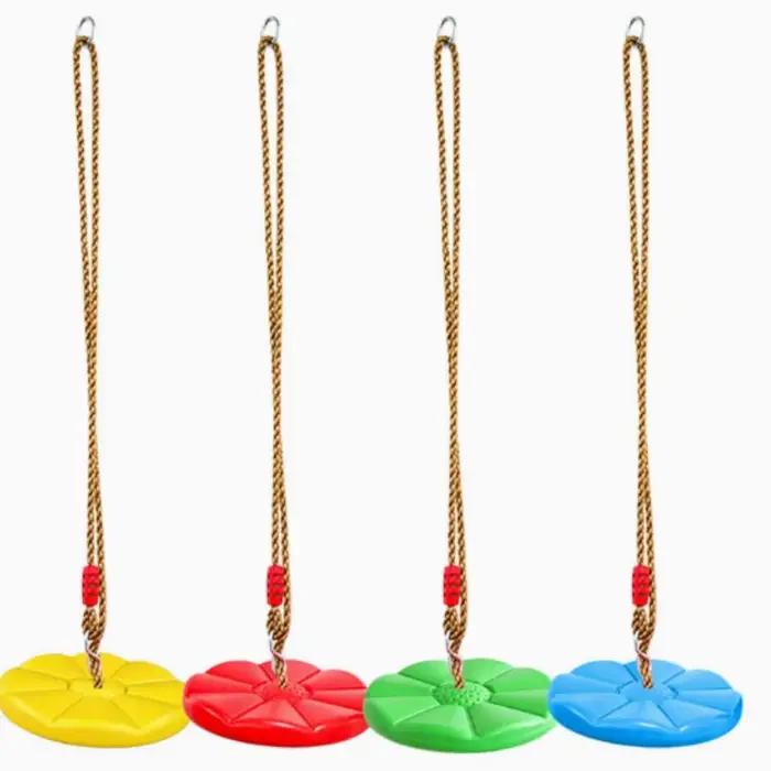 Balançoire à disque octogonal pour enfants, rouge et bleue, épaissie, suspendue, pour intérieur et extérieur, jouet de sport pour enfants, jardin et cour.