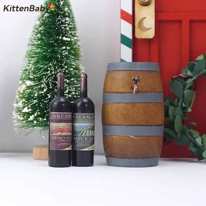 Bouteilles de vin rouge miniatures 1:12 pour maison de poupée