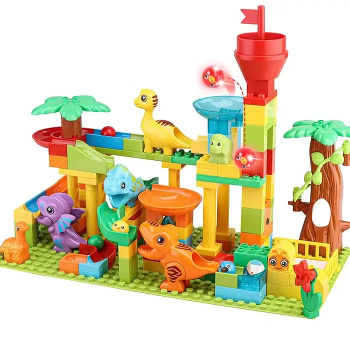 Grands blocs de construction en marbre piste de course partie de dinosaure compatible avec grande boule roulante en b occaions speciales enfants adultes jeux creation imaginative