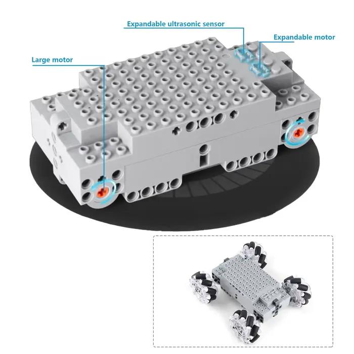 Blocs de construction de programmation, technologie de programmation à vapeur, assemblage mécanique, briques enfichables, jouets scientifiques et éducatifs, voiture