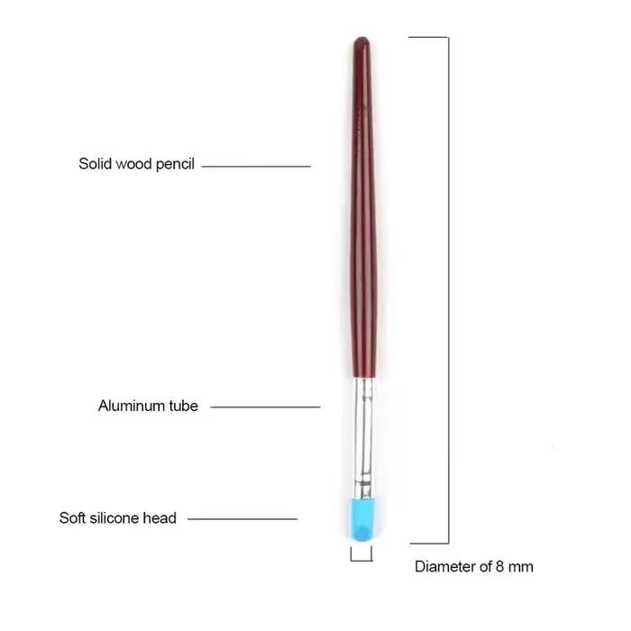 5 pièces/ensemble outils de Sculpture en argile de Silicone pour la modélisation des pinceaux pointage Nail Art poterie