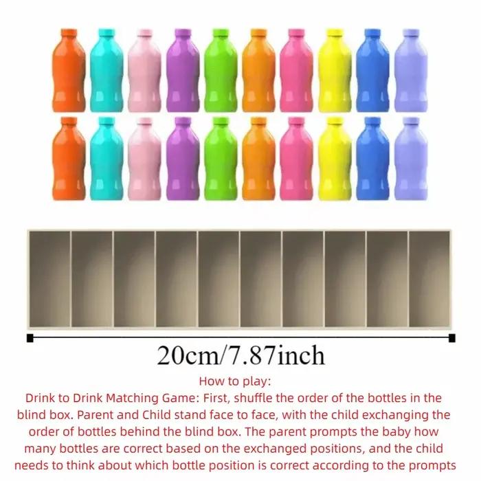 Jeu d'association de bouteilles en plastique gris clair pour éveil précoce et entraînement à la mémoire chez les enfants occasions spéciales éducation logique coordination œil-main