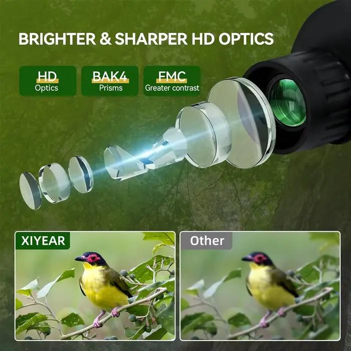 Jumelles 10X25 HD Mini télescope Portable BAK4 FMC