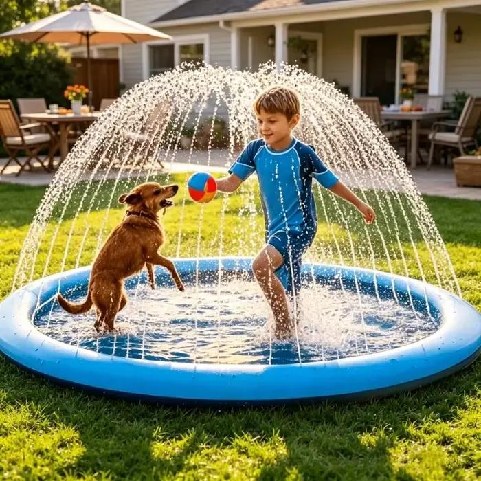 Grand tapis de jeu aquatique gonflable 170×180cm