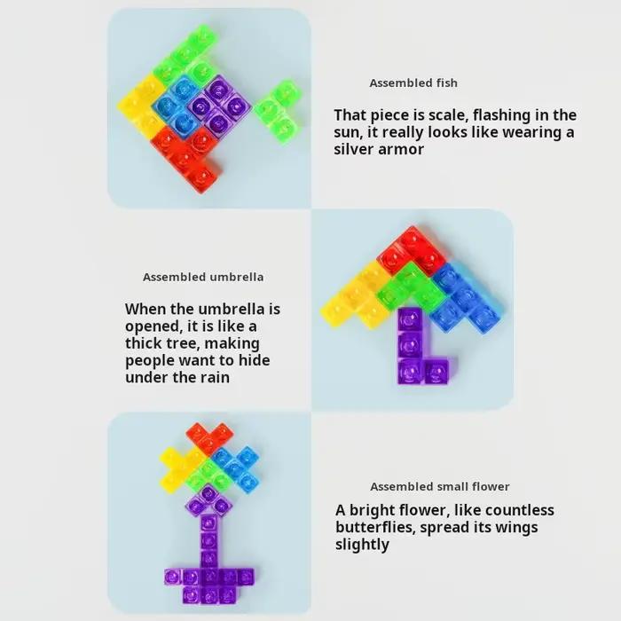 Jeu de puzzle Tetris avec blocs carrés mutés en boîte aléatoire