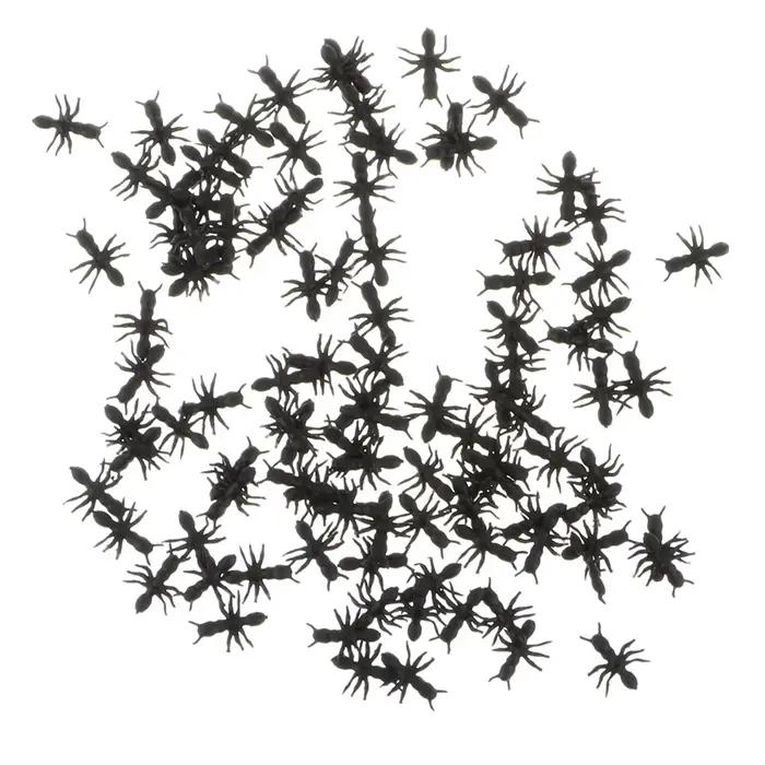 100 pièces en plastique couleur mixte réaliste fausses fourmis modèle Figure ensemble enfants jouet pour Halloween fête