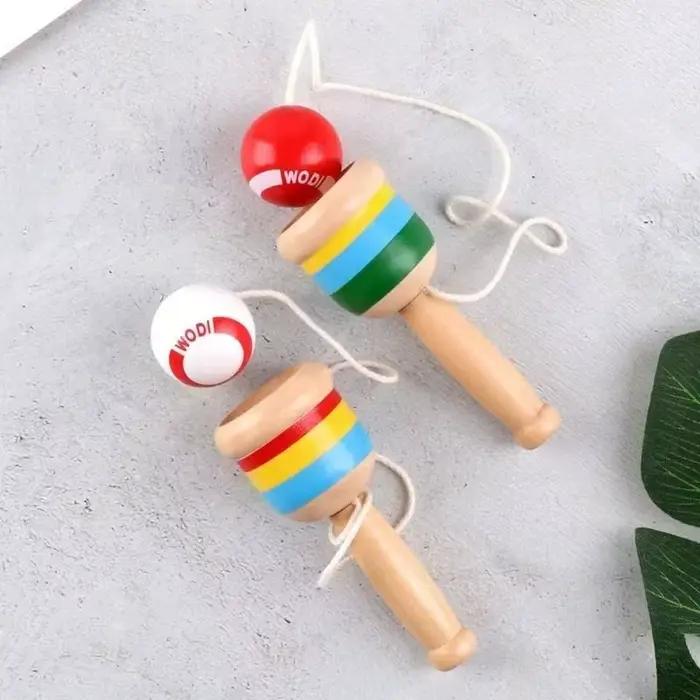 Jeu de lancer et d'attraper en bois avec cible à billes, jouet éducatif pour la coordination œil-main, nouveauté amusante pour adolescents, enfants, garçons et filles
