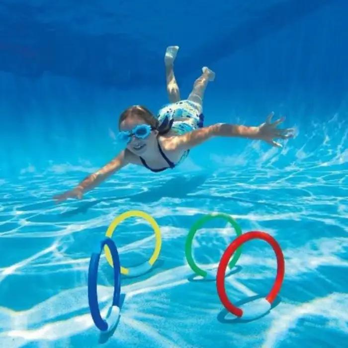 Anneaux de plongée coulants, jeux de plongée en piscine, jouets colorés, accessoires de natation, récupération sous-marine, entraînement au développement des compétences