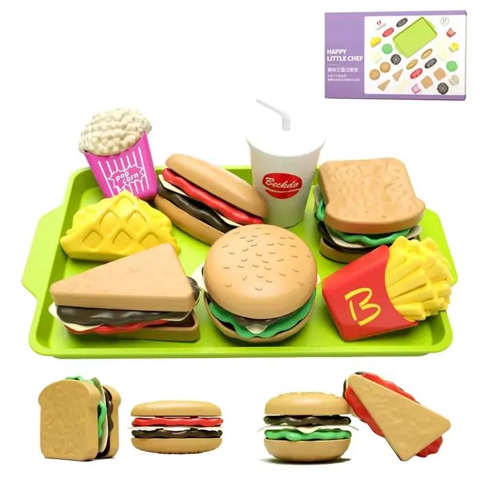 Jouets de cuisine pour enfants ensemble de jeu d'imitation assemblage de hamburgers frites et sandwichs occasionnels spéciaux