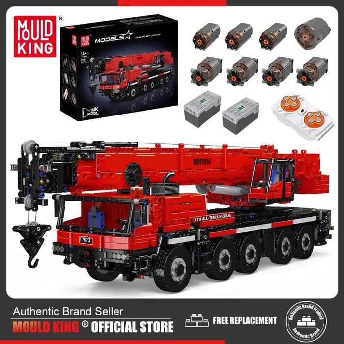 Mould King 17073 17074 voiture technique jouet télécommande LTM 1110 grue bloc de construction assemblage camion brique enfants cadeau de noël