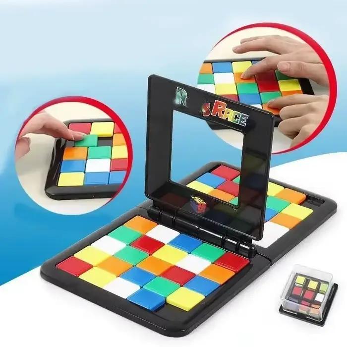 Jeu de course carré de combat de couleurs pour enfants