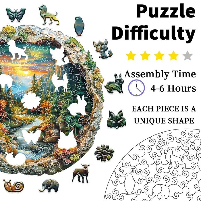 Puzzle circulaire en bois 3D