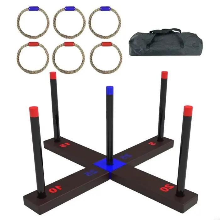 Ensemble d'activités lancer rond passionnant avec 15 variantes jeu pour le divertissement groupe en plein air