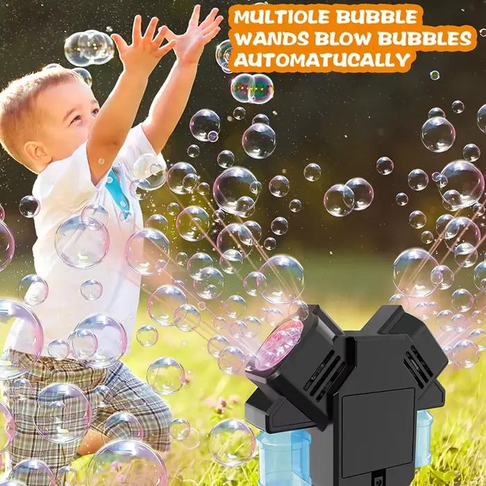 Machine à bulles sur pied KNYYSECQ pour enfants unisexe bulles géantes jeu de plein air sans batterie pour 3-6 ans occasions spéciales