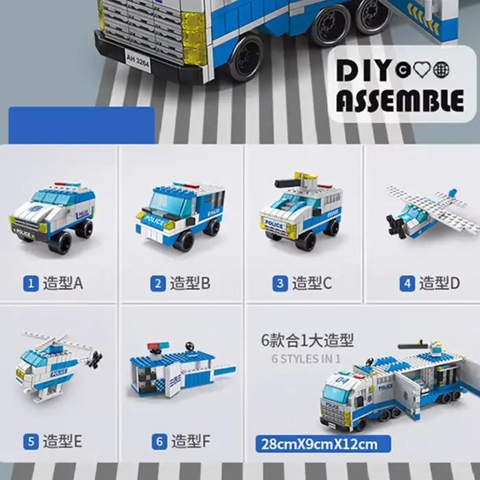 Ensemble de blocs de construction de modèles de ville classiques 6 en 1