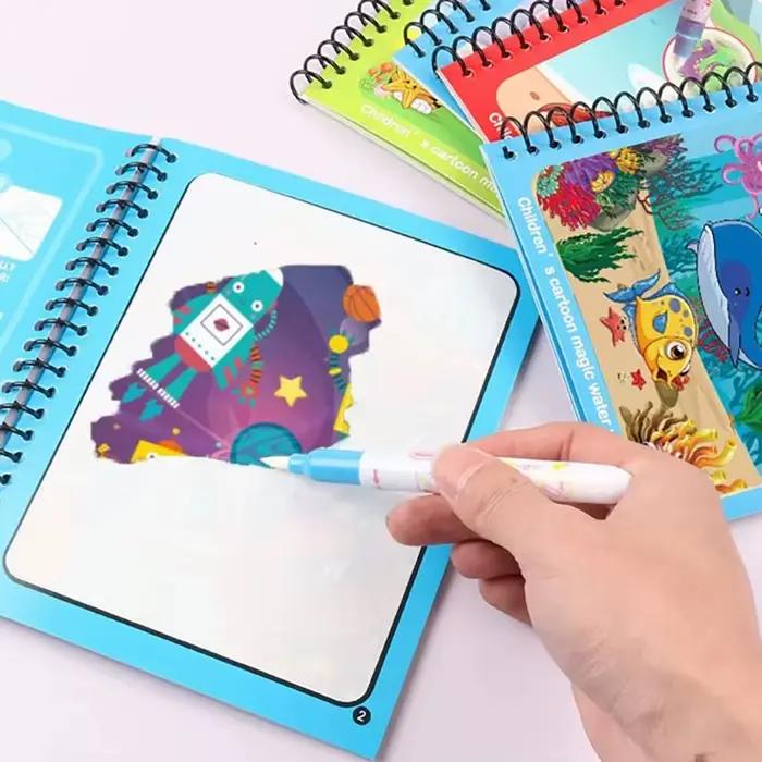 Livres de dessin à l'eau magique pour enfants