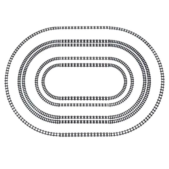 Briques de ville Train pièces de Construction flexibles chemin de fer R56 R72 R88 R104 pistes courbes ovales blocs