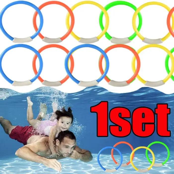 Anneaux de plongée coulants, jeux de plongée en piscine, jouets colorés, accessoires de natation, récupération sous-marine, entraînement au développement des compétences