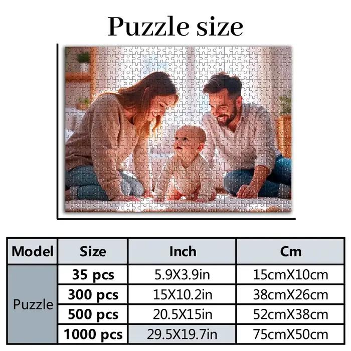 35/300/500/1000 pièces Puzzle personnalisé avec photo