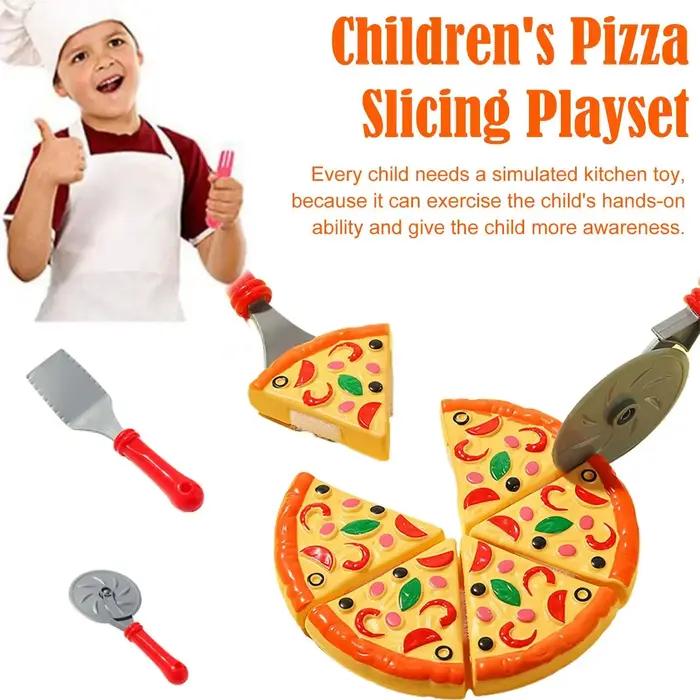 Jouet de coupe de Pizza pour enfants, accessoires de jeu de cuisine, simulation de nourriture, fausse tarte à Pizza, ensemble de jeu pour enfants, jeu d'intérieur