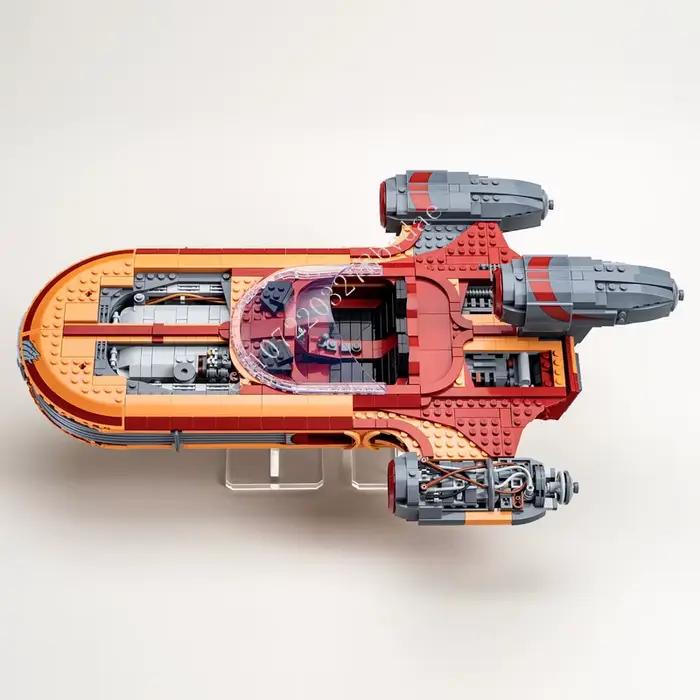UCS Landspeeder guerre spatiale militaire MOC SpaceShip modèle de combat Puzzles personnalisés Architecture bricolage