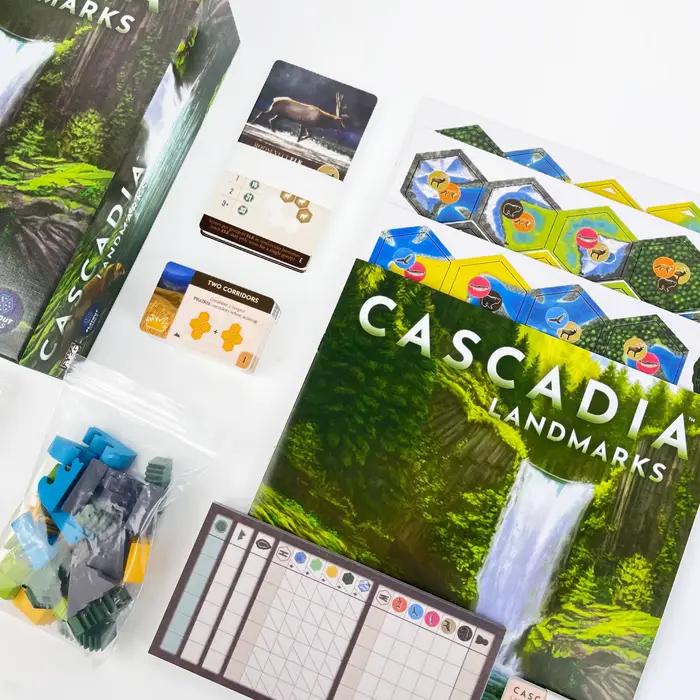 Jeu de société – Cascadia : Landmarks Big Box Deluxe Edition | Extension de jeu de stratégie | Nouveau jeu requis : Jeu