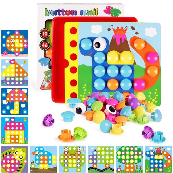 Puzzle à boutons de grandes pièces pour l'éducation de la petite enfance